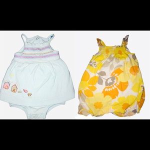 Carters Baby Girl Rompers 9 Months Lot of 2!